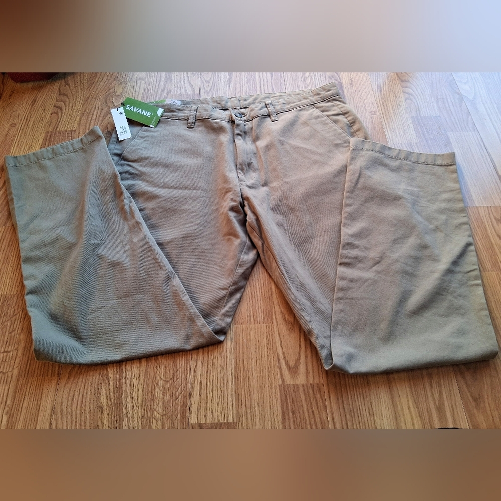 Savane NWT Mens Khaki, Chino  Pants, Sz 36 X 32, Msrp $75